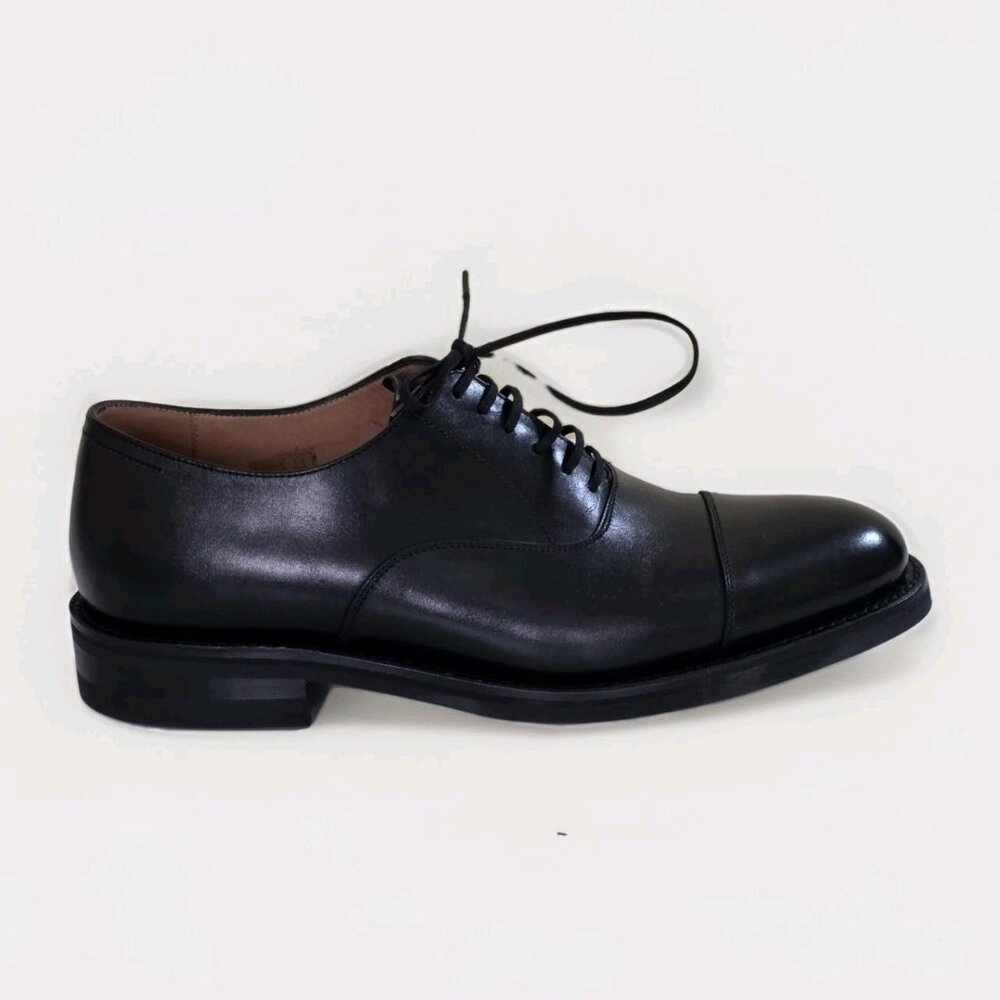 Septieme Largeur Eugene Oxfords UK 6 US 7 Black Calf Leather Dainite Sole Preppy